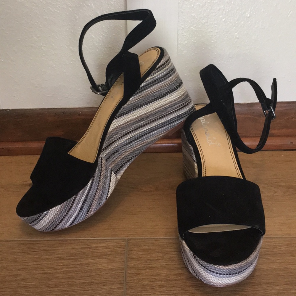 Splendid Wedge Platform Leather Sandals